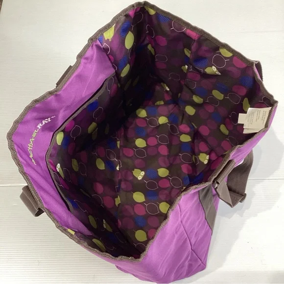 Rachael Ray Purple Tote Bag 15x14x6" Adjustable Handles - Picture 9 of 11